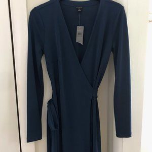Ann Taylor Navy Blue Wrap Dress